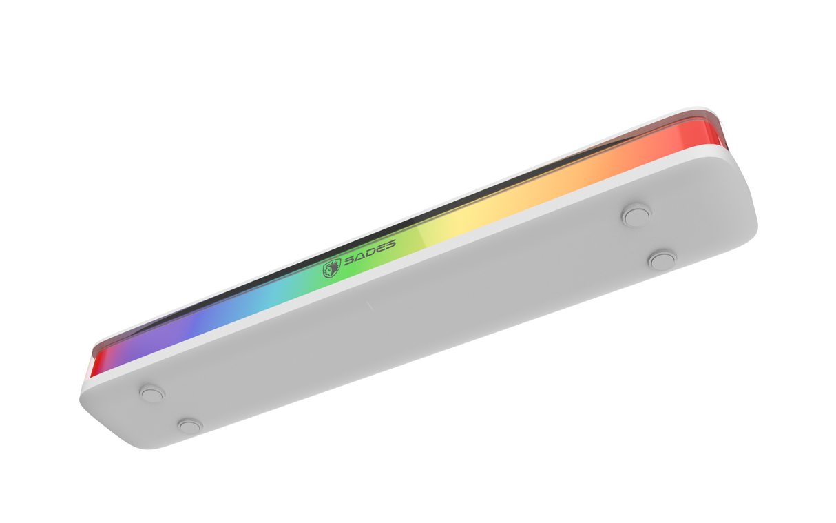 Sades Posevolt SA-SP01-W compact Desktop Soundbar with 6 RGB Modes - White