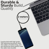 Promate Super-Flexible 60W USB-C to USB-C Cable  2A Standard Charging - BLACK