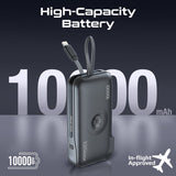 Generate this item Promate 10000mAh Power Bank  20W Power Delivery Built-in Lightning Cable - Black