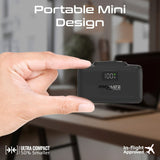 Promate 10000mAh Ultra-Compact fast charging Power Bank with Dual Folding USB-C & Lightning Connector - Black