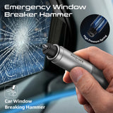 4-in-1 Emergency Safety Tool with LED Flashlight, Window Breaker Hammer, Seatbelt Cutter, Emergency Whistle, Compact Vehicle Escape Tool for Cars,