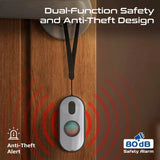 Promate InfraSense Portable Hidden Camera Detector with Infrared Lens Detection, Red Light Scanner, 80dB Anti-Theft Alarm, Emergency Siren