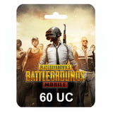 ببجي موبايل – 60 يو سي (يتم الإرسال عبر SMS)