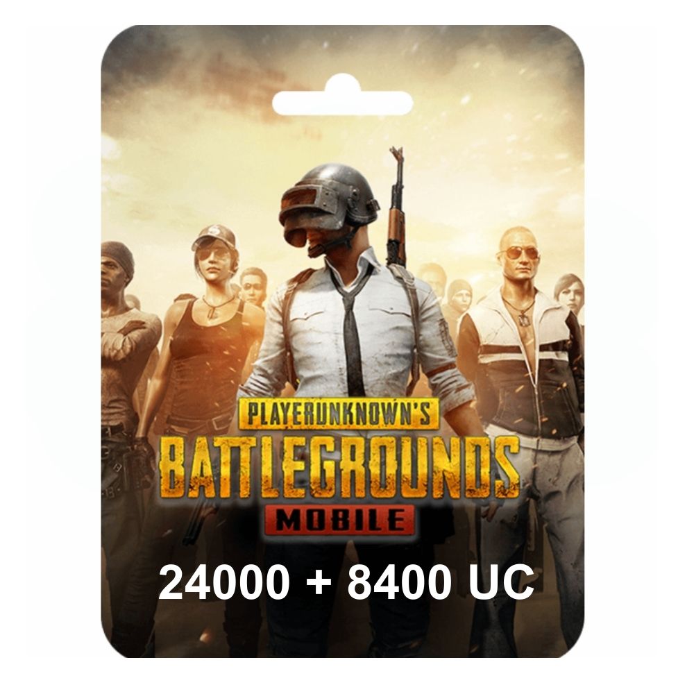 ببجي موبايل – 24000 يو سي + 8400 يو سي – 400 دولار (يتم الإرسال عبر SMS)