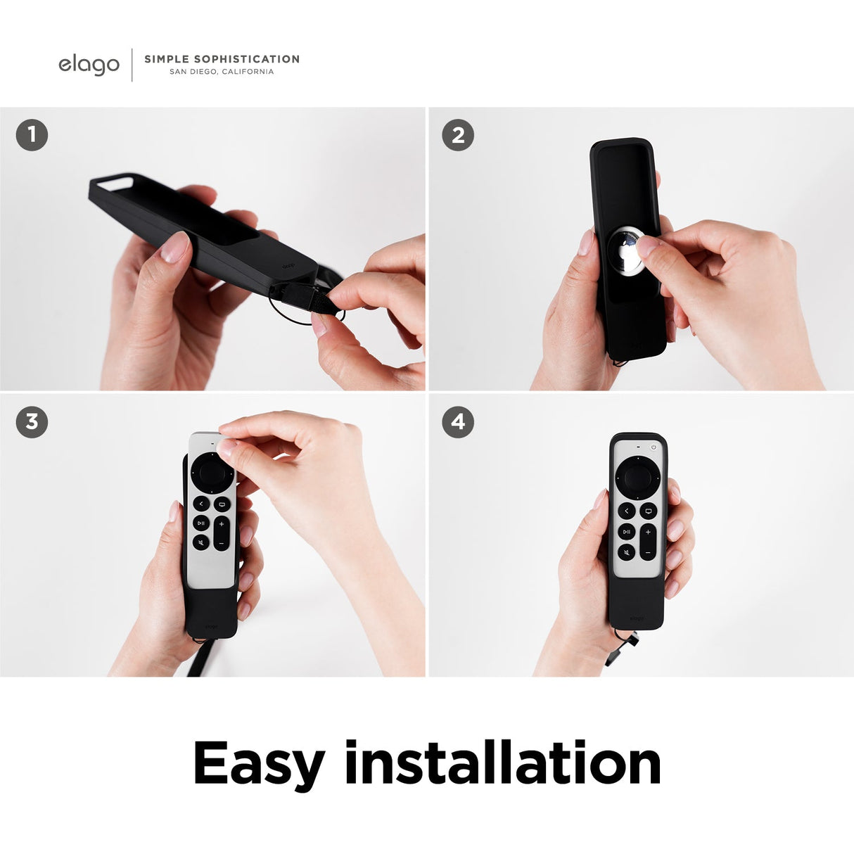 Elago Apple TV Siri Remote R5 (2021-present) Case (AirTag Compatible)