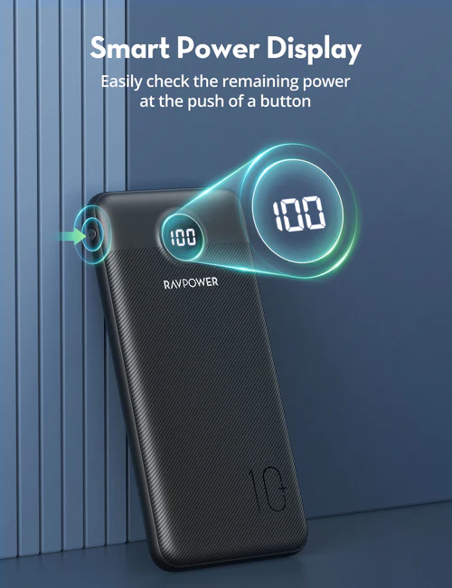RAVPower PD Pioneer 10000mAh 20W 3-Port  Power Bank black - RP-PB1204