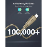 RAVPower RP-CB1037 60W C-C 1.2M USB2.0 3A Cable Gold