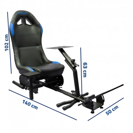 GAMAX Sporty Gaming Racing Seat – Blue & Black (installation not included)