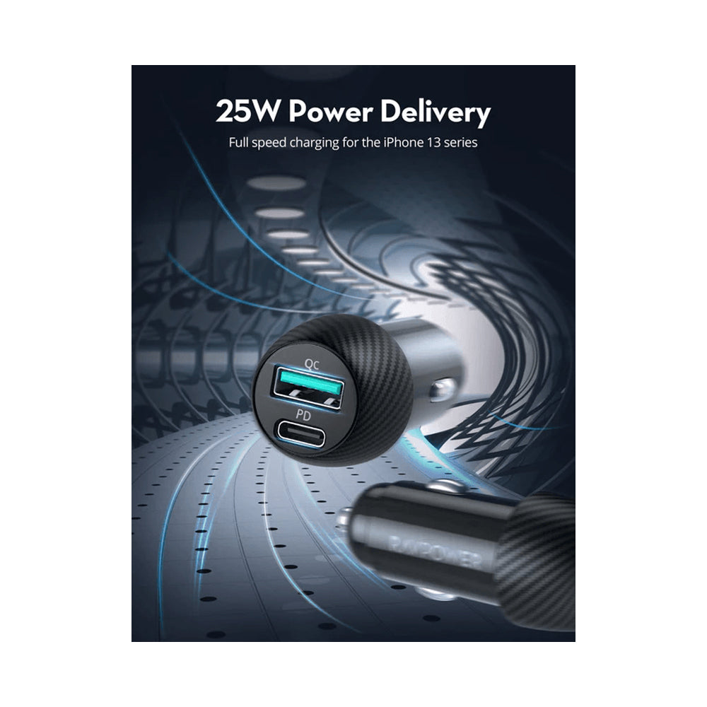 Ravpower RP-VC031 Total 49W Car Chargerr + 1m Combo Black