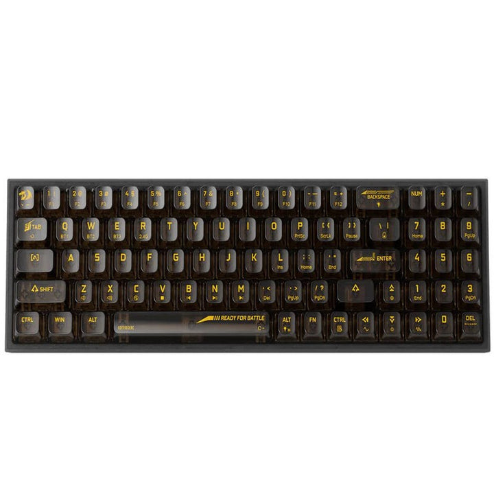 Redragon K628CT Pollux Pro RGB 75%, USB-C Wired, BT , 2.4 GHz Wireless Gaming Keyboard - Translucent Crystal Switch - Black