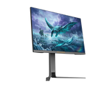 شاشة ألعاب مسطحة من نوع ساديس ريف مانتا-27 برو SA-F02U27 مقاس 27 بوصة، تدعم وضعين (UHD 4K 160Hz أو FHD 320Hz)، زمن استجابة 0.3 مللي ثانية، منفذ HDMI 2.1، لوحة IPS سريعة - رمادي