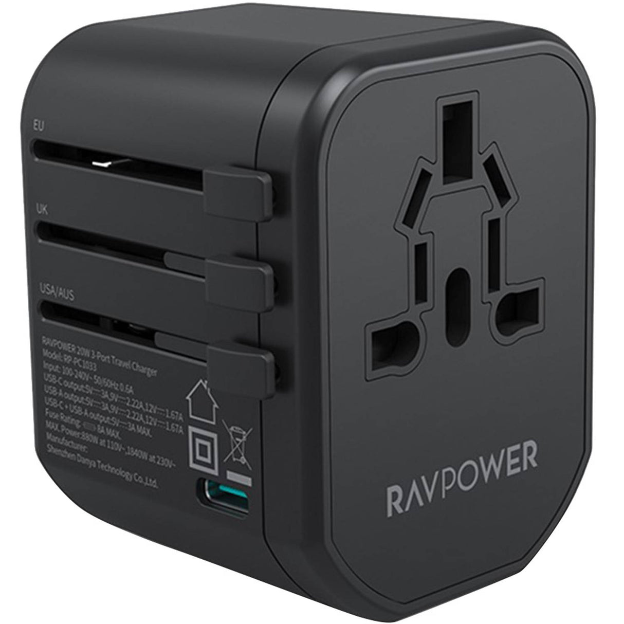 Ravpower RP-PC1033 PD PIONEER 20W 3-Port Travel charger - RP-PC1033