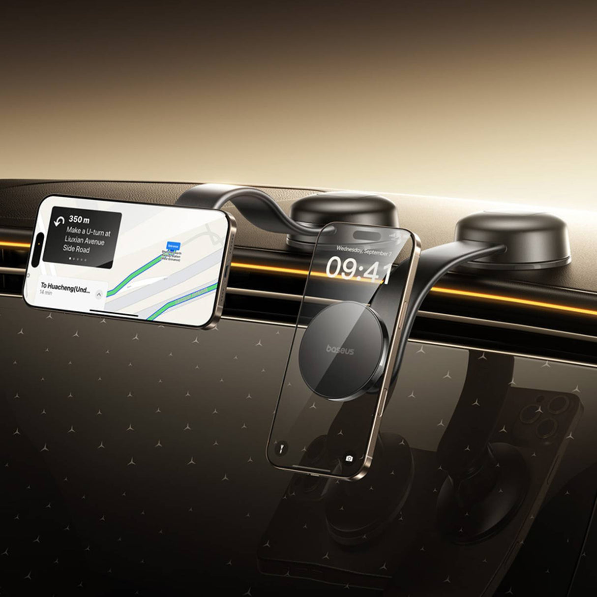 Baseus PrimeTrip C02 Magnetic Car Phone Mount - Cluster Black