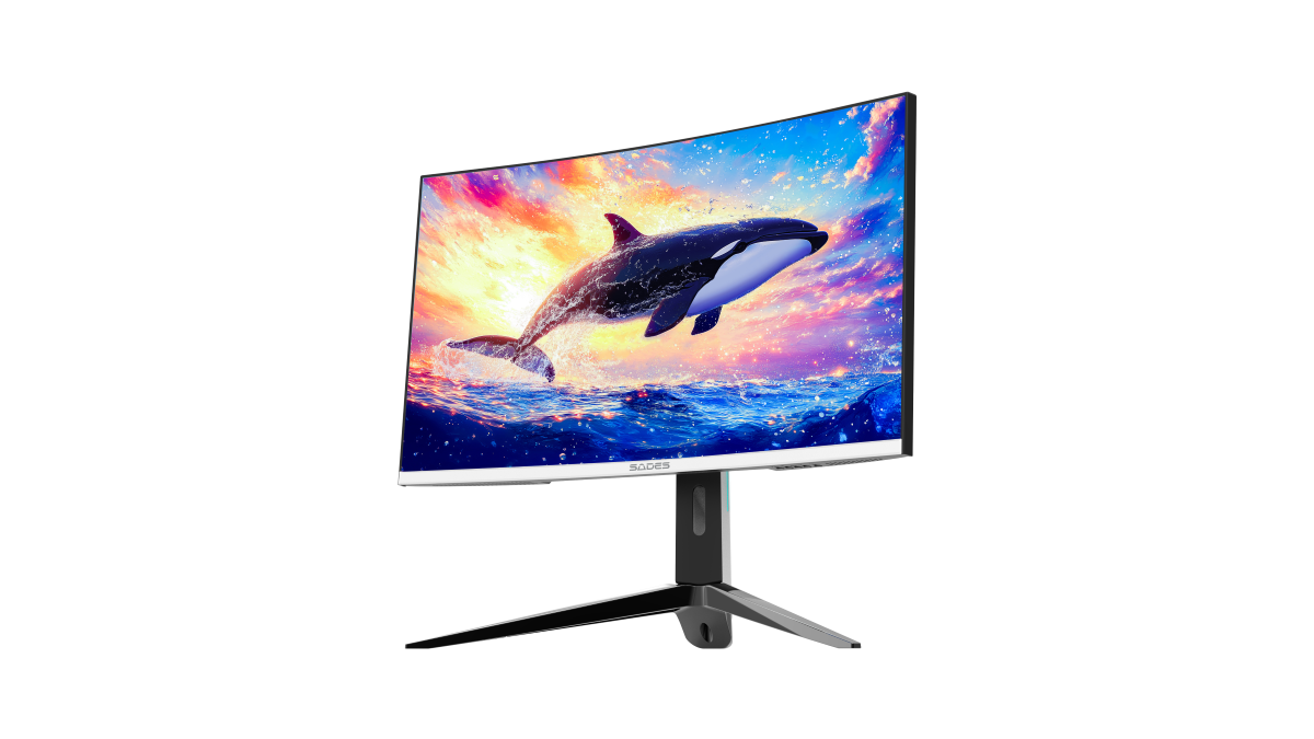 Sades KL-Whale SA-C01Q27W, 27" QHD (2K) 2560x1440, 180Hz, 1ms, HDMI 2.1, VA, Curved Gaming Monitor - White