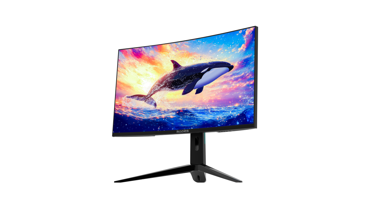 Sades KL-Whale SA-C01Q27B, 27" QHD (2K) 2560x1440, 180Hz, 1ms, HDMI 2.1, VA, Curved Gaming Monitor - Black