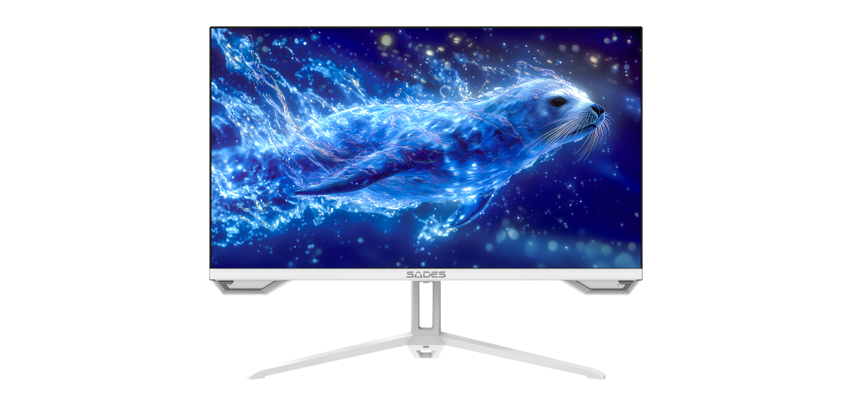 Sades SL-Sealion-27 SA-F01F27W, 27" FHD 1920x1080, 120Hz, 1ms, HDMI 2.1, IPS, Flat Gaming Monitor - White