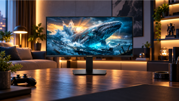 شاشة ألعاب مسطحة من نوع QD OLED QHD (2560×1440)  من طراز ساديس غراي ويل SA-F05Q27، مقاس 27 بوصة، معدل تحديث 280 هرتز، زمن استجابة 0.03 مللي ثانية، منفذ HDMI 2.1، تقنية HDR True Black 400 و Adaptive Sync، لوحة OLED بتقنية QD - أسود