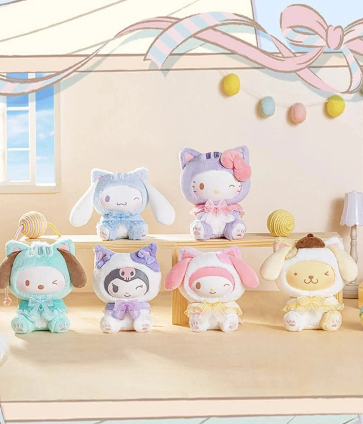 Sanrio characters Play with Kittens Series Plush Pendant (Blind Box) selling per piece - 2303512410106