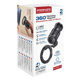 Promate 360° Rotating Magnetic Smartphone Grip-On Mount - Black