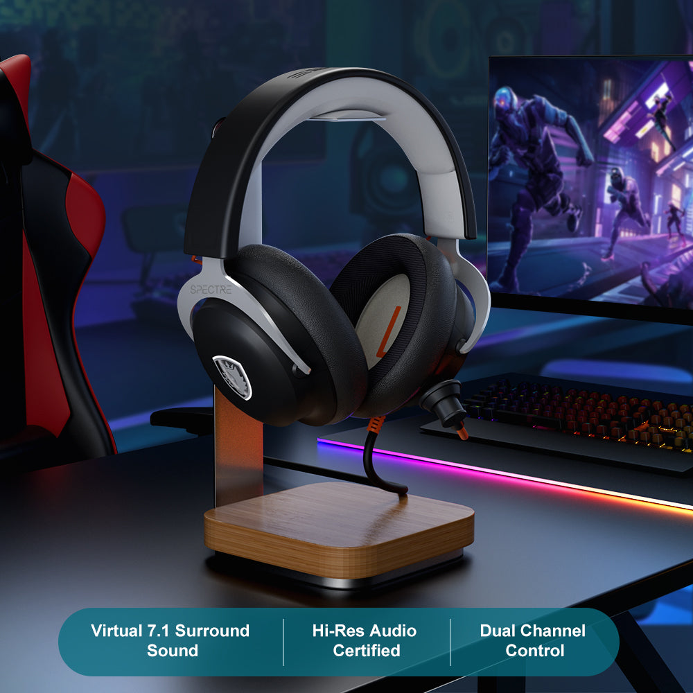 Sades Spectre SA-915B Virtual 7.1 Surround Sound USB Gaming Headset - Black