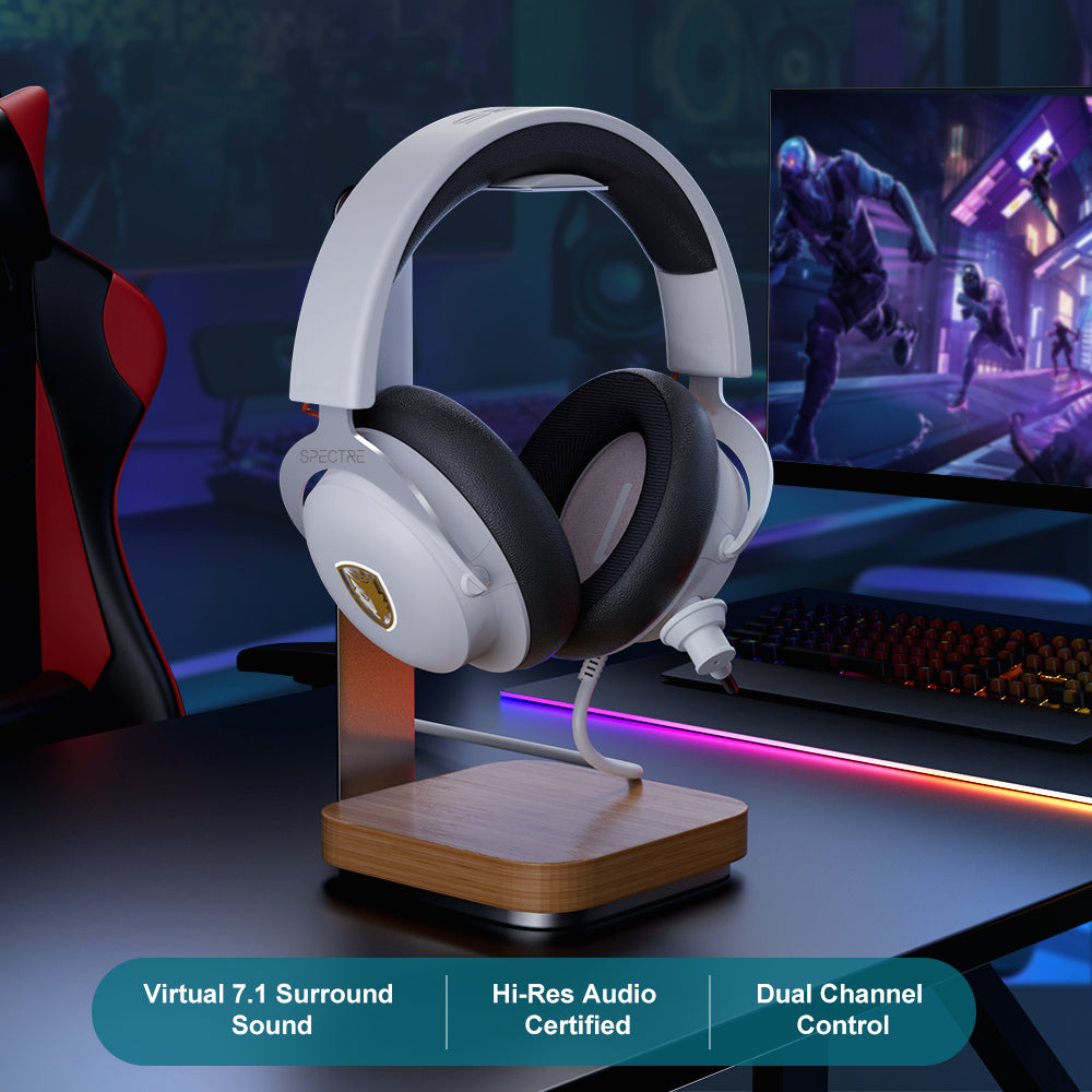 Sades Spectre SA-915W Virtual 7.1 Surround Sound USB Gaming Headset - White