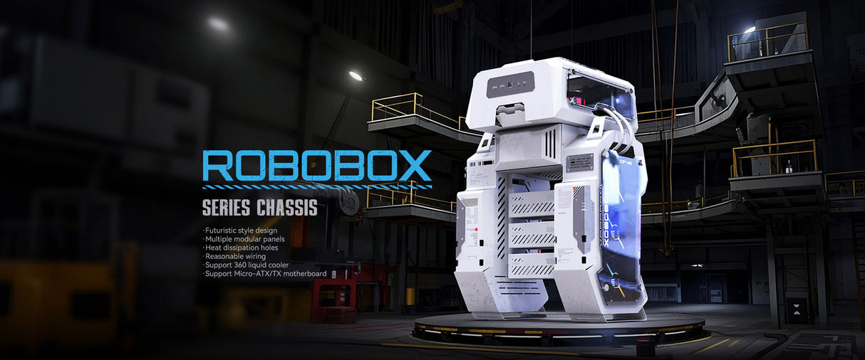 Alseye ROBOBOX Micro ATX / ITX Air Flow PC Case - White