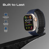 بروميت سوار ساعة فاخر من السيليكون المغناطيسي مع حلقة معدنية - أسود