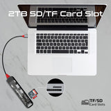 Promate 7-in 1 Transparent Multiport Slim USB-C Hub with 100W Power Delivery - Trans