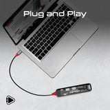 Promate 7-in 1 Transparent Multiport Slim USB-C Hub with 100W Power Delivery - Trans