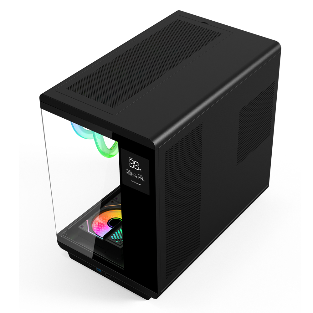 Acer U600B ATX Computer Case with 7 pre-installed 120mm ARGB fans - Black