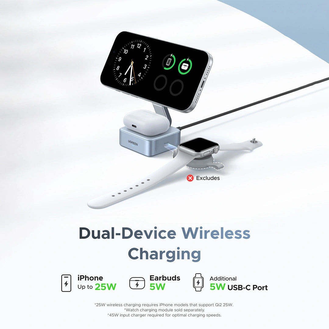 UGREEN 2-in-1 Magnetic Wireless Charger 25w - W752-55960B