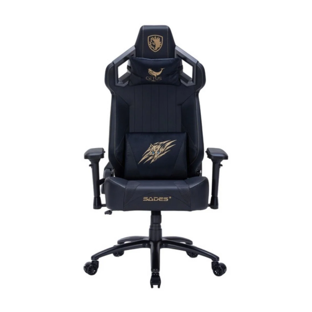 Sades Cetus PRO Gaming Chair With 4D Adjustable Armrests - Black  (Installation Not Included)