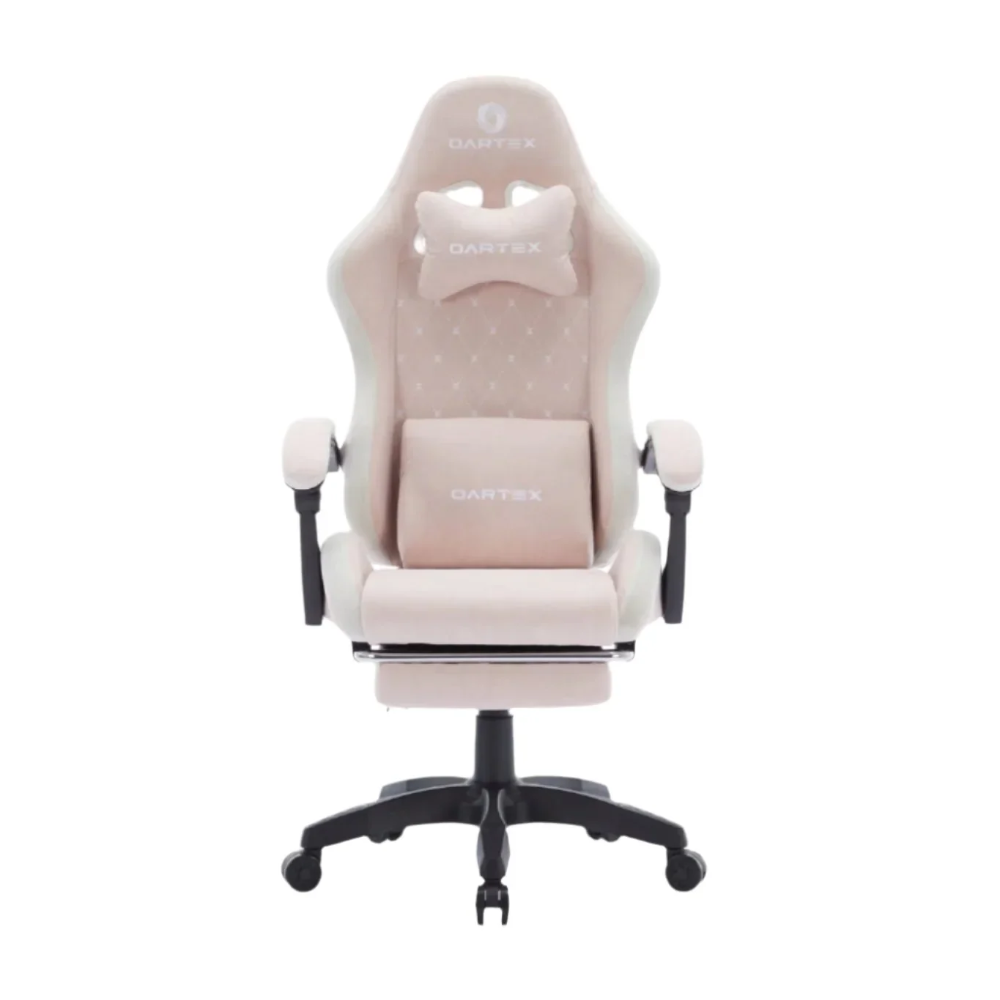 Oartex Model LD035 Fiber Gaming Chair - Pink & White (Installation not included)