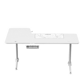 Gamax HY-R Gaming Table (L-Shaped) 160*100*75cm with Mousepad Right - White ( Installation not included )