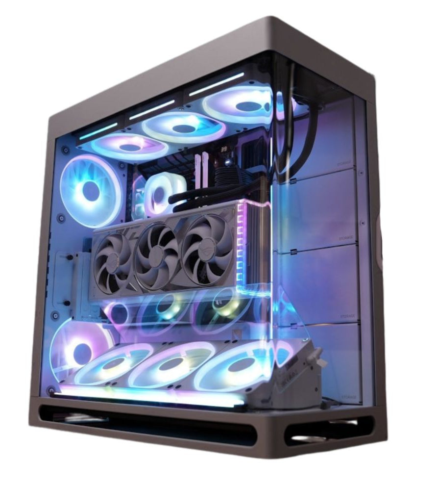 كمبيوتر ألعاب بمعالج انتل كورI7-14700KF، كرت شاشة RTX 5080 8GB، رامات 32 جيجابايت