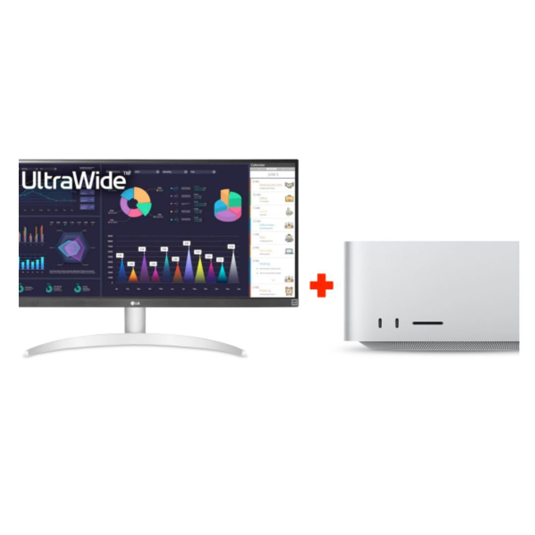 Apple Mac Studio M2 Max Chip 12-Core CPU 30-Core GPU 32GB RAM 512GB SSD - Silver with (Free) LG 29" UltraWide IPS Panel 100Hz 5ms FHD Monitor