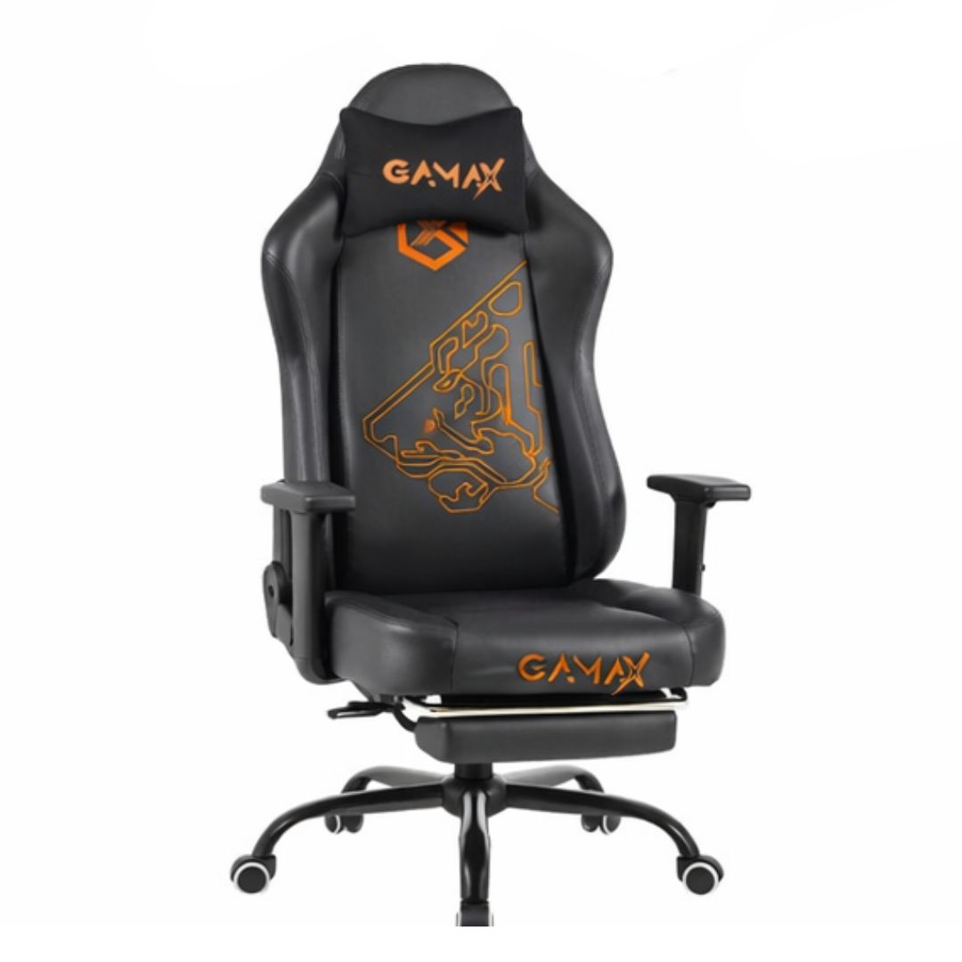 Gamax leather Gaming Chair Model BS-7969 with Foot Rest - Black