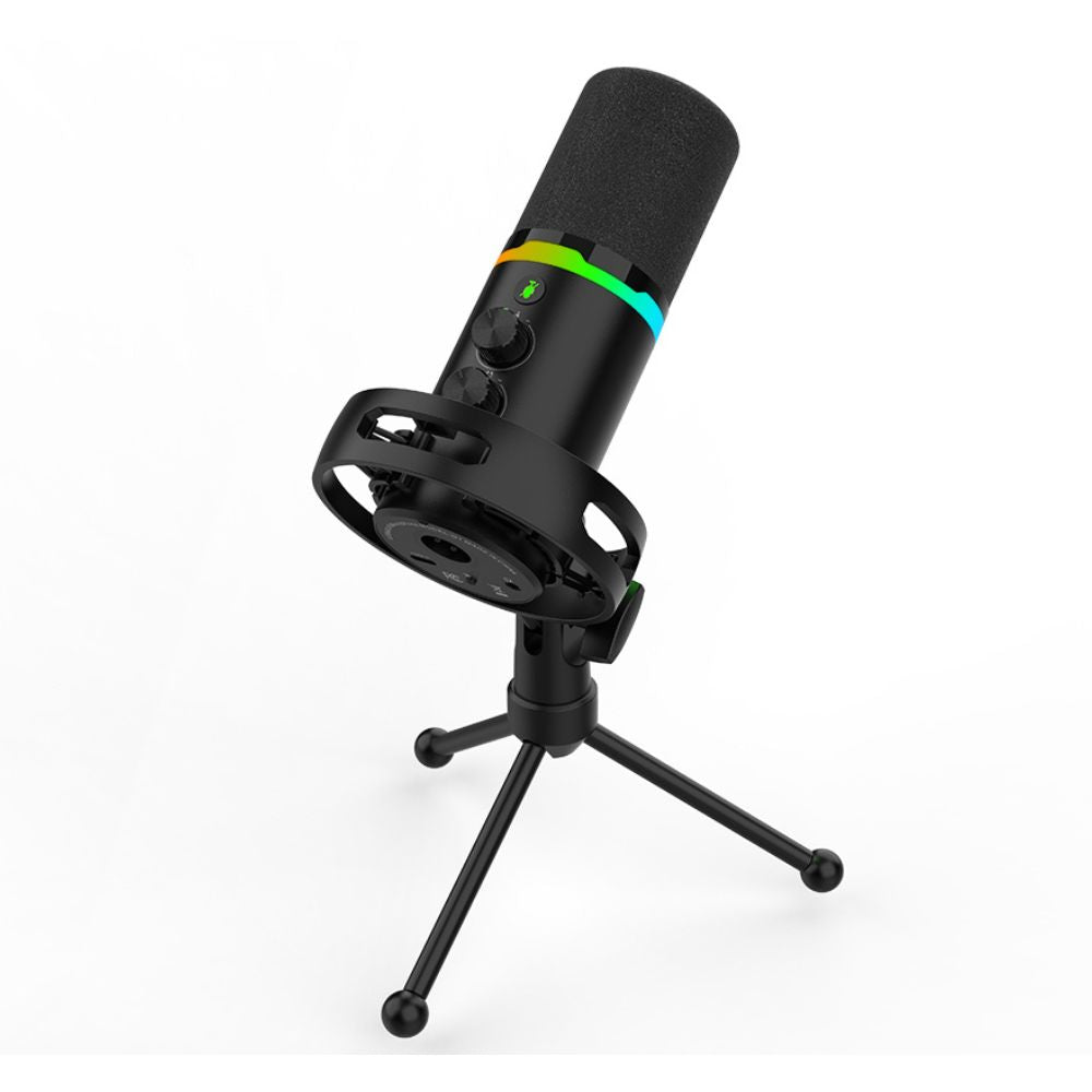 ميكروفون ألعاب ديناميكي سادِس أبيكس أول SA-M02 بإضاءة RGB – أسود