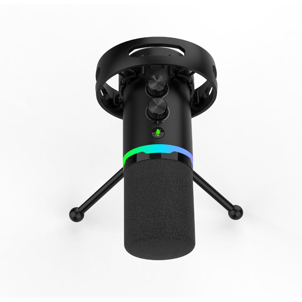 ميكروفون ألعاب ديناميكي سادِس أبيكس أول SA-M02 بإضاءة RGB – أسود