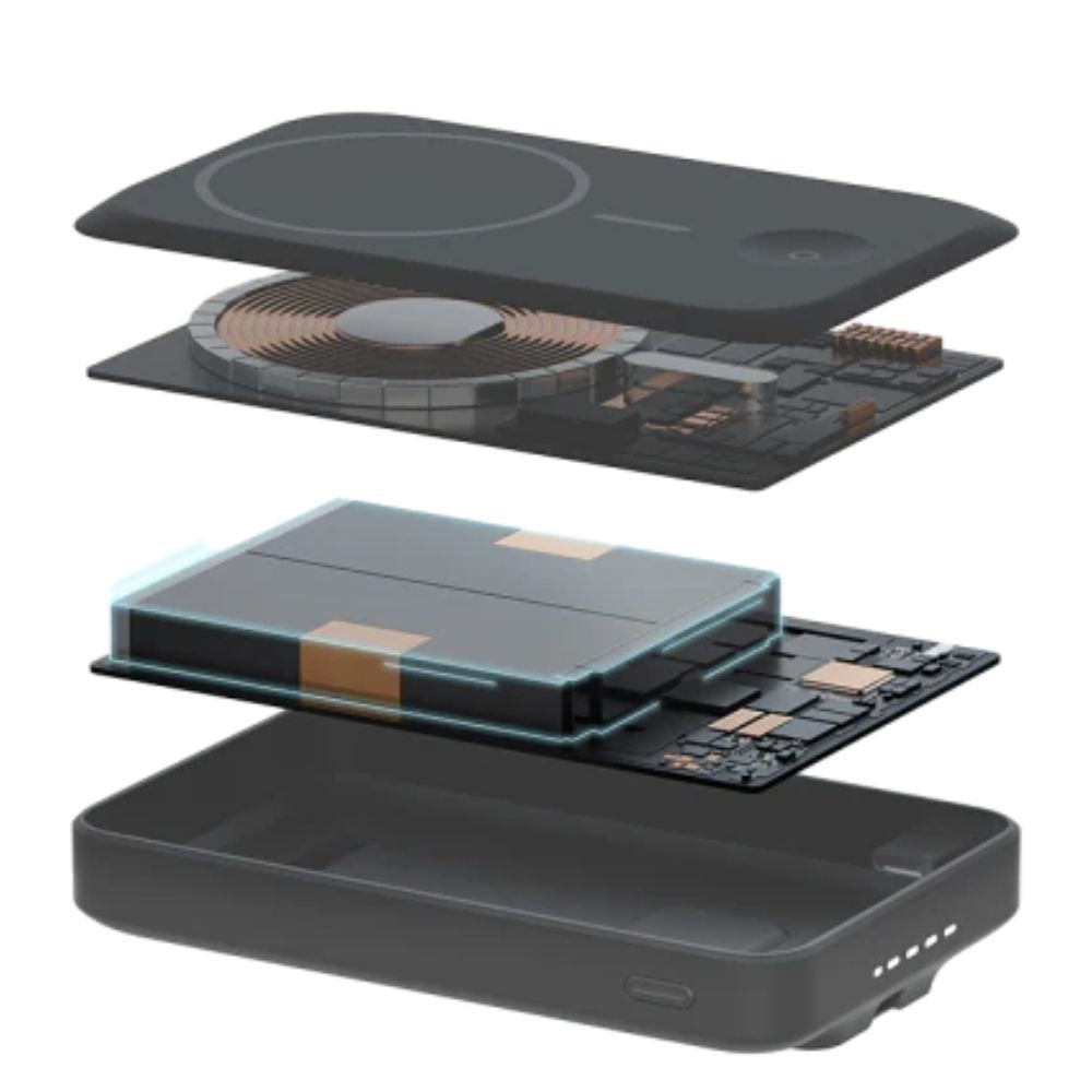 انرجيا ماك باك برو 35S باور بانك هجين صلب بسعة 10000 مللي أمبير مع كابل مدمج وحامل - أسود