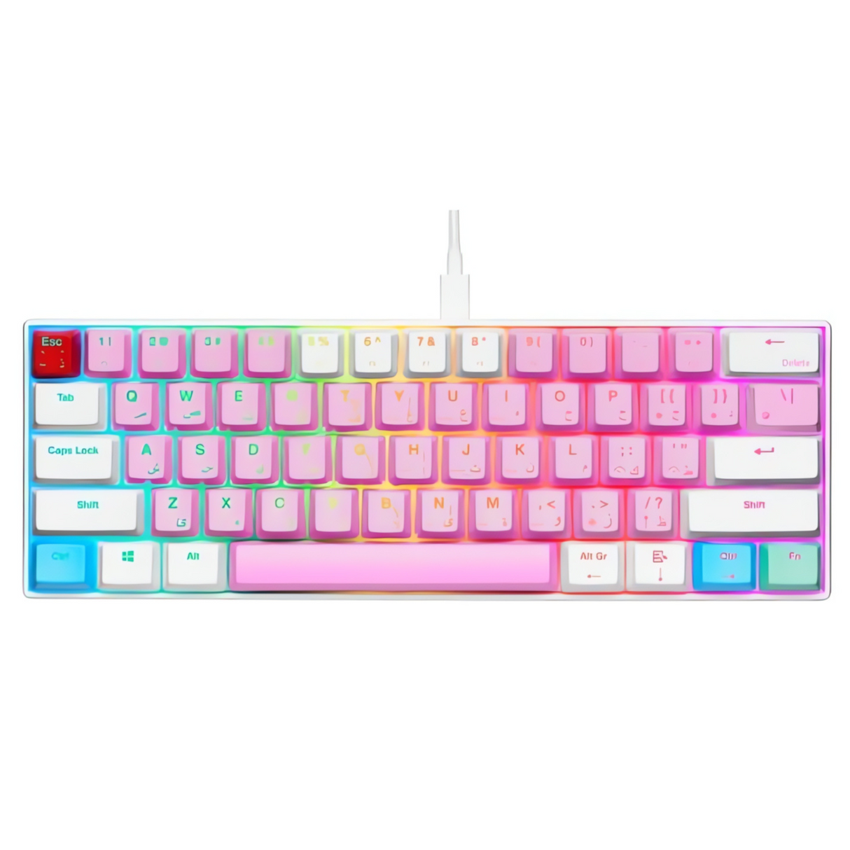 GAMERTEK GK60 Mini Keyboard Pro - Cotton Candy