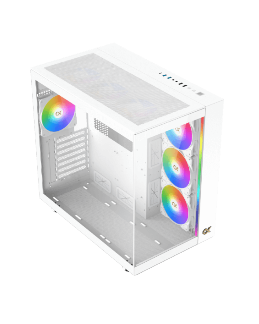 كيس كمبيوتر XIGMATEK AQUA ULTRA AIR ARCTIC ARGB ATX – أبيض