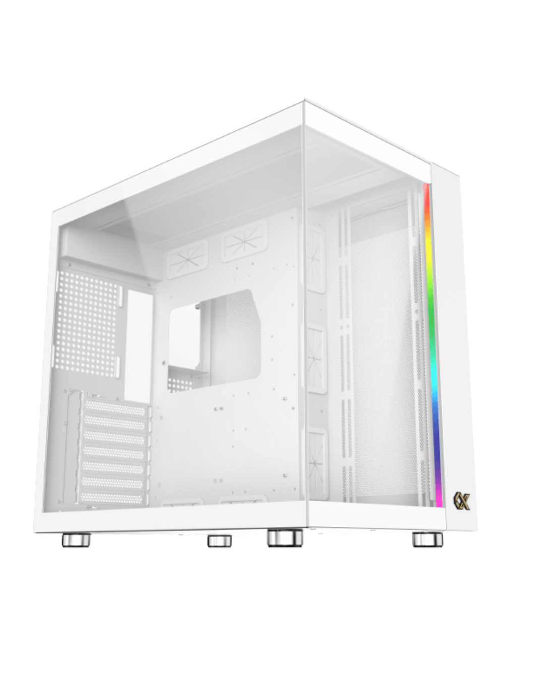 كيس كمبيوتر XIGMATEK AQUA ULTRA AIR ARCTIC ARGB ATX – أبيض