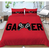 Red Cover " Gamer "  Creative Fashionable Unique Design Bed & Pillow Sheet