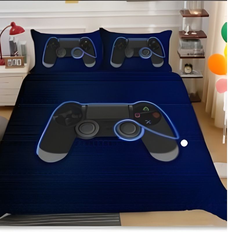 Playstation Joystic Creative Fashionable Unique Design Bed & Pillow Sheet