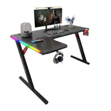 Gamax P201-LB RGB Carbon fiber Gaming Table 140*100*74 cm with Mousepad (L Shape - Left) - Black (Installation Not Included)