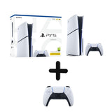 PlayStation 5 Slim Disk Edition E Chassis with extra DualSense Wireless Controller, White