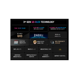 ASUS ROG STRIX XG27AQDMES 27" QHD(2560 x 1440), 240Hz Refresh Rate, 0.03ms Response Time, HDMI 2.1, QD OLED Flat Gaming Monitor - Black