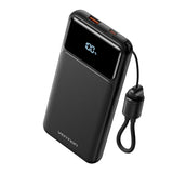 Vention Power Bank 10000mAh (USB-C + USB-C/USB-C/USB-A) with Built-in USB-C to USB-C Cable 22.5W