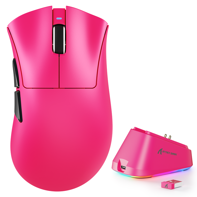 ATTACK SHARK V3PRO Ultra-Light Tri-Mode Gaming Mouse with Charging Dock Up to 25,000 DPI